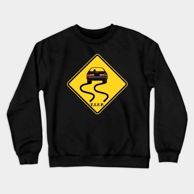 Traction Is For Pu$$ies Crewneck Sweatshirt by Python Patrol